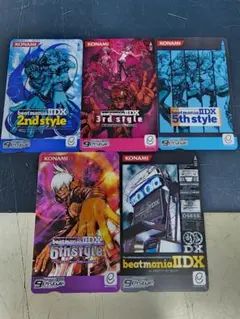 ラスト１【未使用】beatmaniaIIDX9 konami カード5枚セット