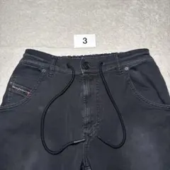 03 美品　ディーゼル　ジョグジーンズ　ブラック　28 32のサムネイル