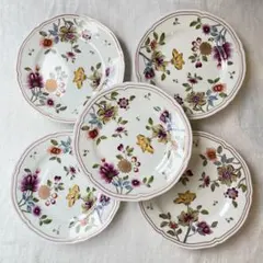 ローゼンタール ポンパドール 花鳥柄 プレート 5枚セット 金彩 皿 RT3 ローゼンタール ポンパドール 花鳥柄 プレート 5枚セット 金彩 皿 RT3