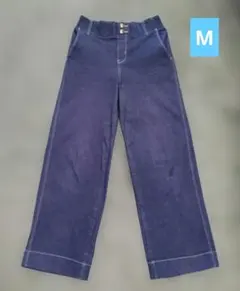 ベルメゾン　デニムパンツ　ワイドデニム　レディース　Mのサムネイル