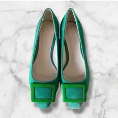 【新品】23.5cm スエード　フラットシューズ