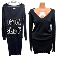 GYDA Vネック タイト ニット ワンピース
