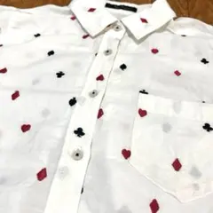 トランプ柄　刺繍 長袖 シャツ　Gleefulのサムネイル