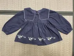 最終値下げ　11/25処分 テータテート　コーデュロイ　チュニック 花柄刺繍