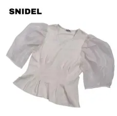【SNIDEL】シフォンスリーブカットソー