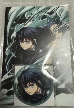 鬼滅の刃　全集中展　刀鍛冶編　柱稽古　時透無一郎ポストカード バッジセット