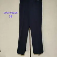 【美品】クレージュcourrèges 　パンツ 　スラックス　38 ネイビー