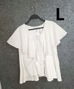 新品未使用　イガリシノブ　ストライプブラウス　L