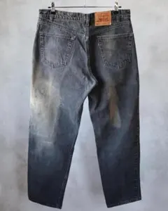 90s Levi's 550 後染めブラック　サンフェード　USA製