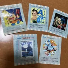 ロッテ シール 5枚セット ドラえもん 鉄腕アトム　ジャングル大帝 コロ助レトロ
