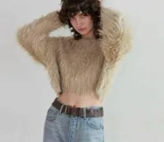 Sea Room Lynn ベージュファートップス