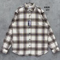 【未使用】GLOVE HOUSE 長袖ネルチェックシャツ ベージュ キナリ M
