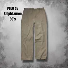 90s RalphLauren グレンチェックワイドスラックス ポロチノ USA