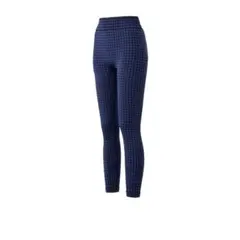 GU アクティブレギンス チェック 69 NAVY スポーツウェア　レギンス
