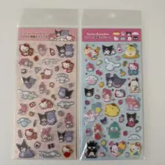 【正規品】サンリオ ラメ入り樹脂もりシール 2シートセット