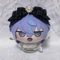 にじまるっと にじぬい ヘッドドレス ぬい服 リボン ツイード ブラック
