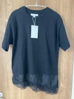 ZARA レース黒半袖Tシャツのサムネイル