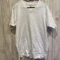 BEAUTY&YOUTH VネックTシャツ ホワイト　Lサイズ　メンズ