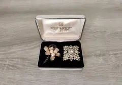 パール 真珠 ブローチ ヴィンテージ レトロ