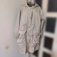ベージュ フード付き カジュアルコート