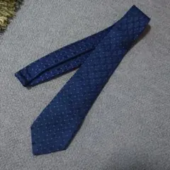 COMME CA MEN ネイビー ダイヤモンドパターン ネクタイ