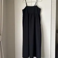 ブラックキャミワンピース サイドファスナー付き