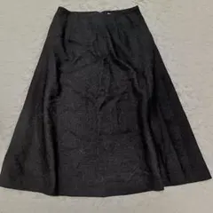 TOMORROWLAND　ウール　膝丈　スカート　36　ブラック
