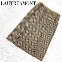 LAUTREAMONT タイトスカート ベージュチェック 2 B9217