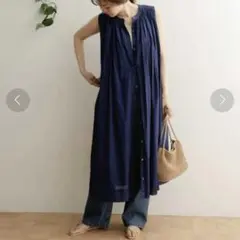 URBAN RESEARCH DOORS コットンボイルノースリーブワンピース