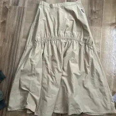 outdoor ベージュ フレアロングスカートのサムネイル