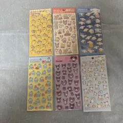 ダイソー　サンリオ ぷくっとシール 6種セット　DAISO