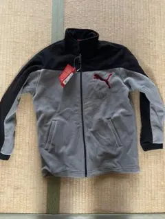 PUMA ジップアップフリースジャケット 150サイズ グレー/ブラック