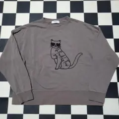 KAKELA & TRANQUIL 猫刺繍トレーナー