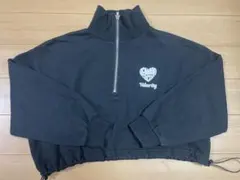 ジップアップトレーナー ブラック ハートロゴ
