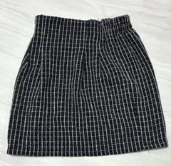 ツイードタイトスカート タイトスカート　ツイードミニスカート　ミニスカート　黒