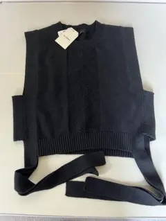 w closet ダブルクローゼット ブラック ニットベスト タグ付き