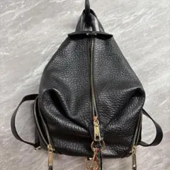 美品　レベッカミンコフ　レザー　リュック　黒のサムネイル