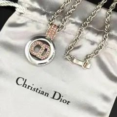 美品✨Dior ディオール ロゴ ネックレス CDロゴ サークル シルバー925