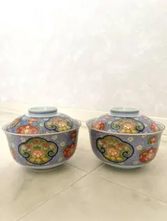 美濃焼 庫山窯 どんぶり 丼 金彩 蓋付き 茶碗 有田焼 2客のサムネイル