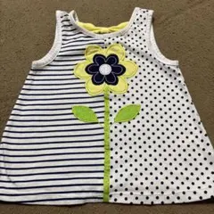 花刺繍付きストライプドットチュニック 6