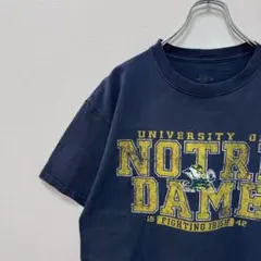 古着 ノートルダム大学 ファイティング アイリッシュ NCAA ネイビー 紺