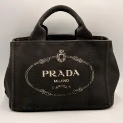 【PRADA】カナパキャンバストートハンドバッグ B2439G 黒ギャラ付 美品のサムネイル