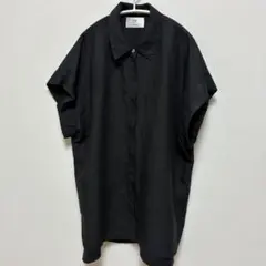 美品】ICB 大きいサイズ 44 比翼 とろみ ブラウス シャツ バックフリル