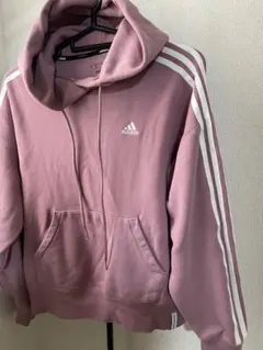 adidas パーカー ダスティピンク スリーストライプス【タイムセール価格】のサムネイル