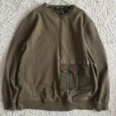 MISHKA トレーナー XL 長袖 スウェット カーキ 大きいサイズ