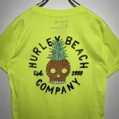 Hurleyハーレー　Tシャツ　サイズM　デカロゴ　ガイコツ　パイナップル　古着