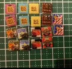 お菓子デザイン ネイルパーツ 18個セット 夜光