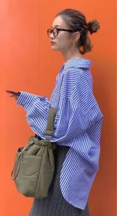 ストライプオーバーサイズシャツ