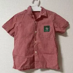 MIKI HOUSE 赤・白チェック 半袖シャツ 90サイズ オールドミキハウス