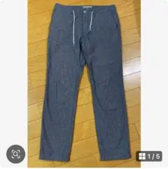 ユナイテッドアローズ　シャンブレーツイル アンクル　イージーパンツ　麻混